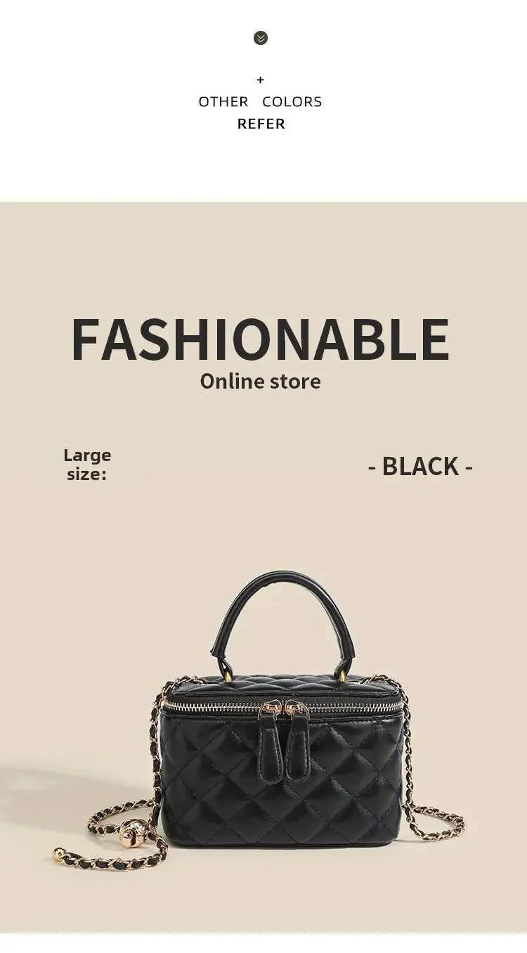 Mini Square Tweed Style Box Bag Chain True Leather 2022 New Women's Crossbody Summer Bag Soft Fashion Wristlet