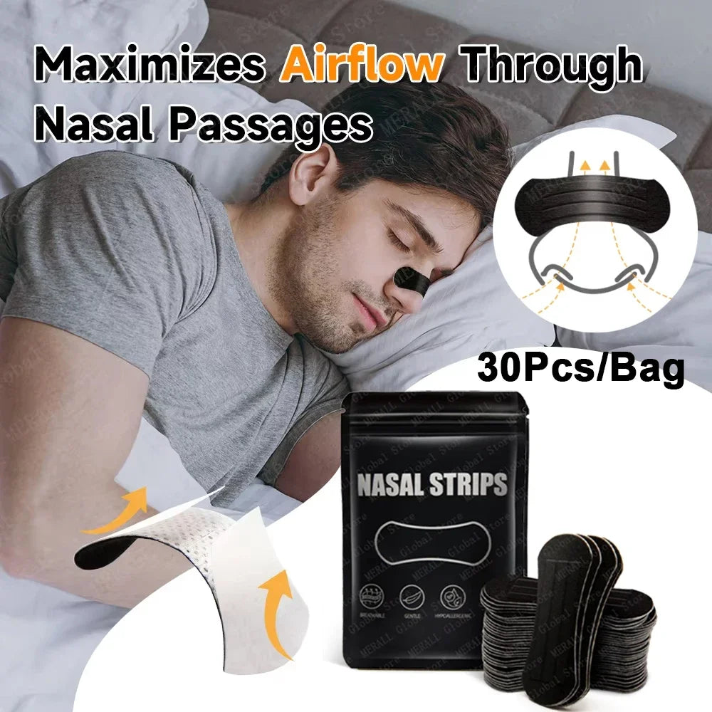 Anti-Snoring Nasal Strips – Easy Breath & Better Sleep for Men and Women
