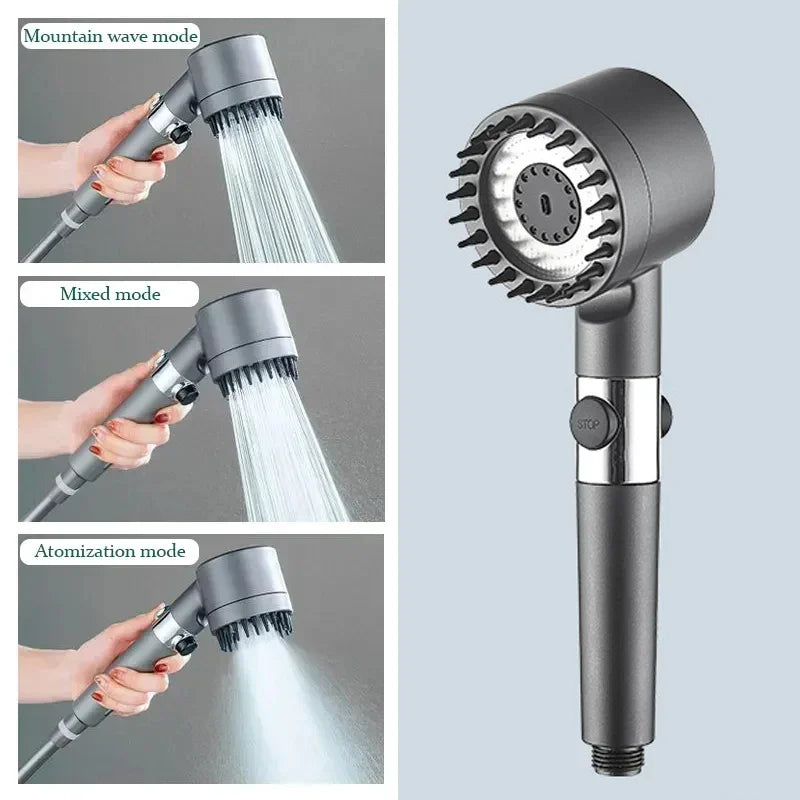 4-in-1 High-Pressure Shower Set | Complete Kit (All Parts Included