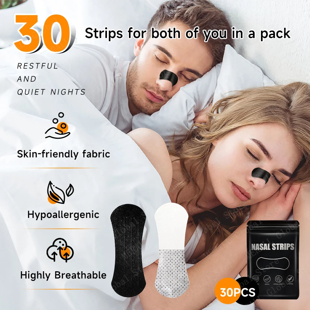 Anti-Snoring Nasal Strips – Easy Breath & Better Sleep for Men and Women
