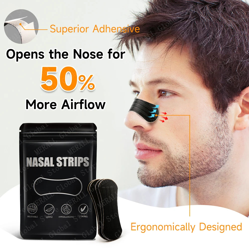Anti-Snoring Nasal Strips – Easy Breath & Better Sleep for Men and Women