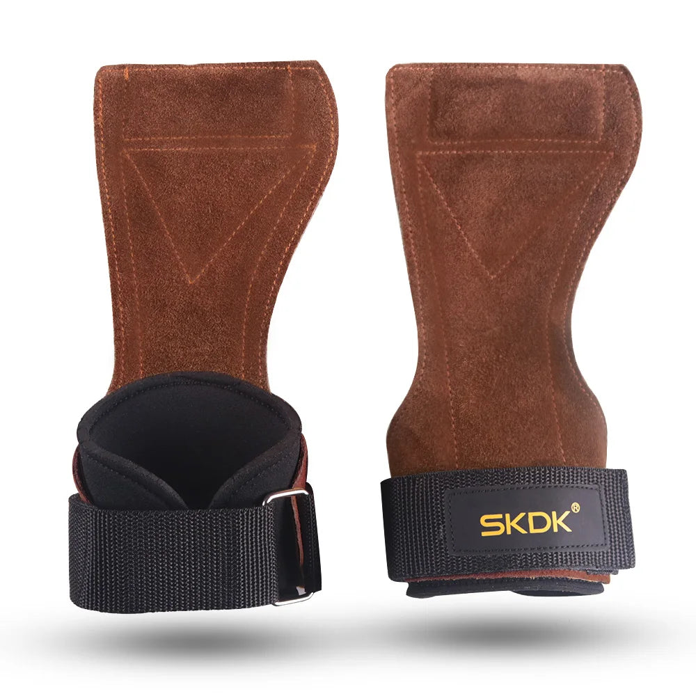 🥇 Leather Gym Grips – Premium Wrist Support for Weightlifting & Fitness