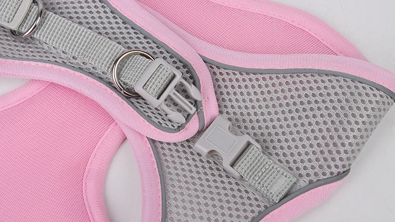 “Soft & Comfy Dog Harness Leash Set – Adjustable No-Pull Design for Small & Medium Pets”