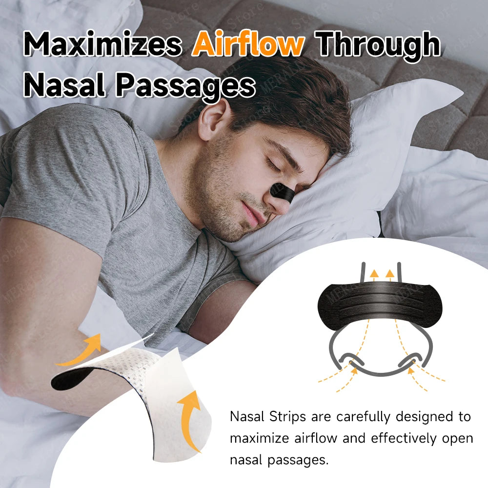 Anti-Snoring Nasal Strips – Easy Breath & Better Sleep for Men and Women