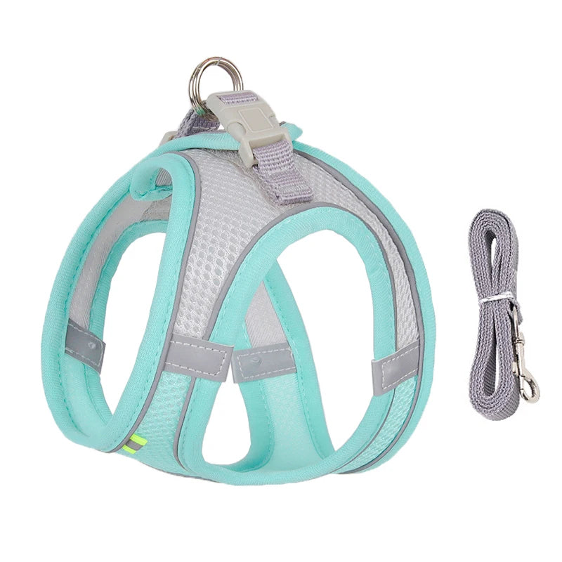 “Soft & Comfy Dog Harness Leash Set – Adjustable No-Pull Design for Small & Medium Pets”