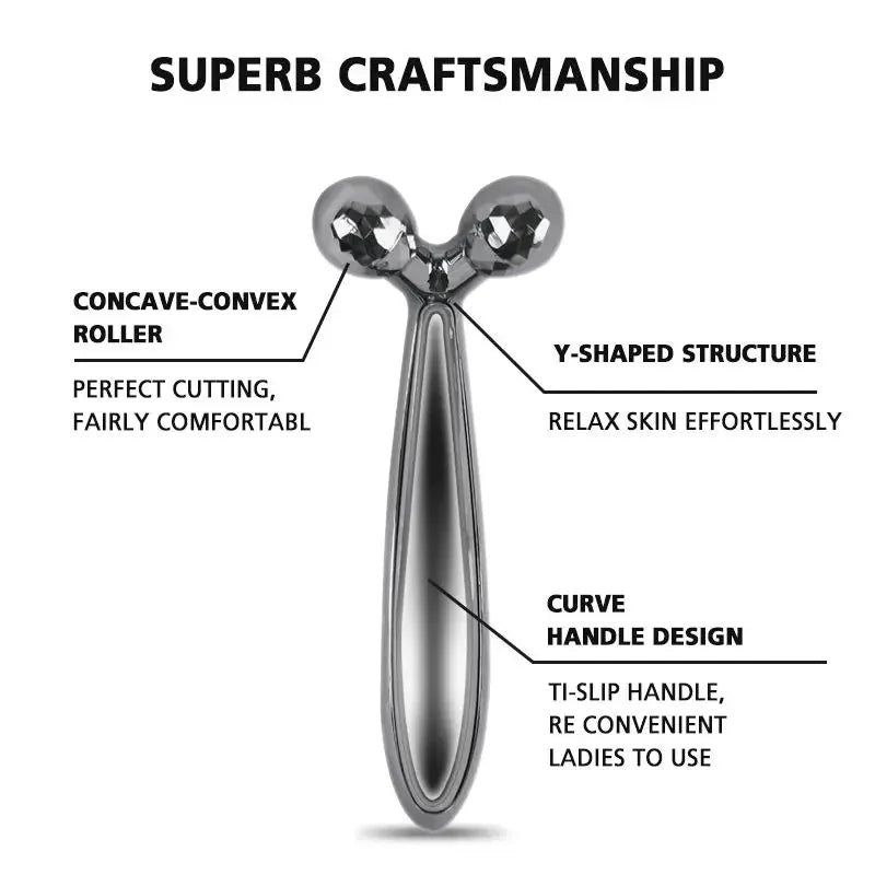 “3D Face Roller Massager – Lifting & Relaxing Facial Massage Tool for Radiant Skin”