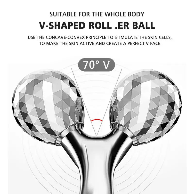 “3D Face Roller Massager – Lifting & Relaxing Facial Massage Tool for Radiant Skin”