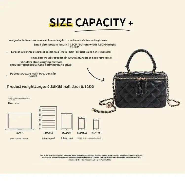 Mini Square Tweed Style Box Bag Chain True Leather 2022 New Women's Crossbody Summer Bag Soft Fashion Wristlet