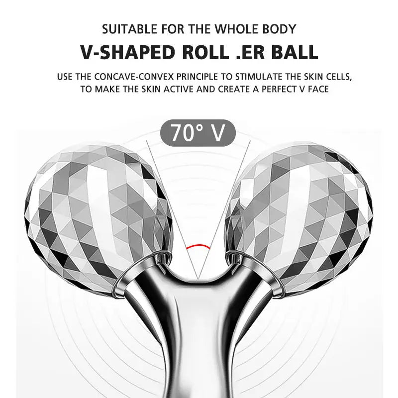 “3D Face Roller Massager – Lifting & Relaxing Facial Massage Tool for Radiant Skin”